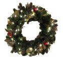 GKI Bethlehem Lighting  24-Inch Canterbury Christmas Christmas Wreath with 50 Clear Mini